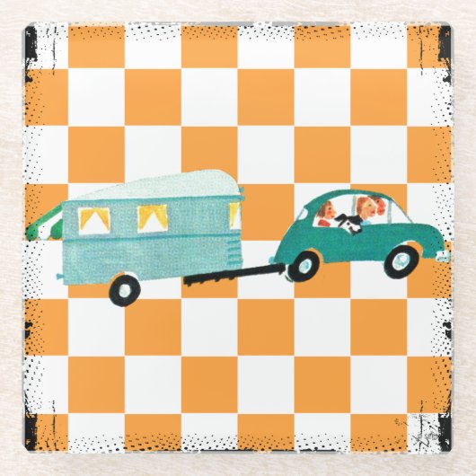 Schlagen der offenen Straße 1 Glasuntersetzer (Vorderseite)