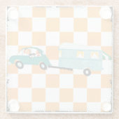 Schlagen der offenen Straße 1 Glasuntersetzer (Rückseite)