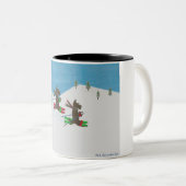 SCHLAGEN DER STEIGUNGEN ZWEIFARBIGE TASSE (VorderseiteRechts)