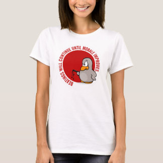 Schlagen fährt fort, bis Moral verbessert T-Shirt