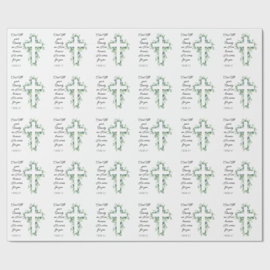 Schlagen Sie all Ihre Angst auf Ihm Eukalyptus Cro Geschenkpapier (Flach)