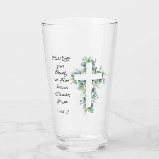 Schlagen Sie all Ihre Angst auf Ihm Eukalyptus Cro Glas (Vorderseite)