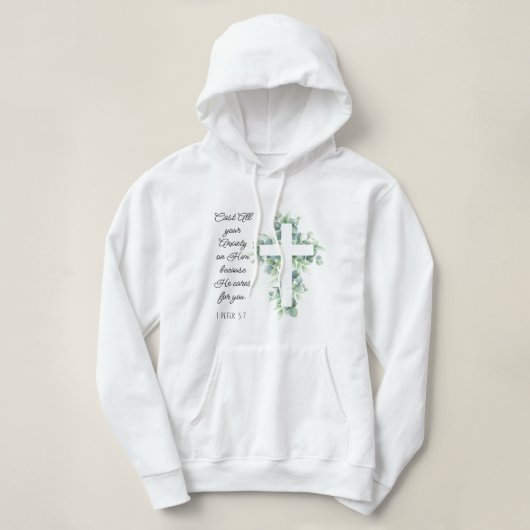 Schlagen Sie all Ihre Angst auf Ihm Eukalyptus Cro Hoodie (Design vorne)