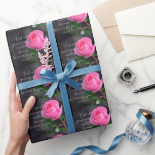 Schlagen Sie all Ihre Angst Christliche Bibel Vers Geschenkpapier