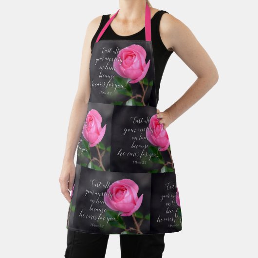 Schlagen Sie all Ihre Angst Christliche Bibel Vers Schürze (InSitu)