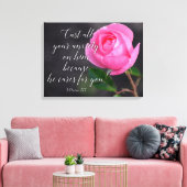 Schlagen Sie alle Ihre Angst Christlichen Bibelver Leinwanddruck (Insitu (Wohnzimmer))