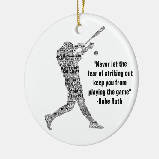 Schlagen Sie auf der Zuhause Baseball Motivierend Keramik Ornament (Links)