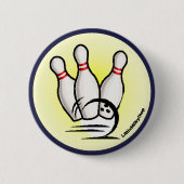 Schlagen Sie den Bowlings-Button-Knopf Button (Vorderseite)