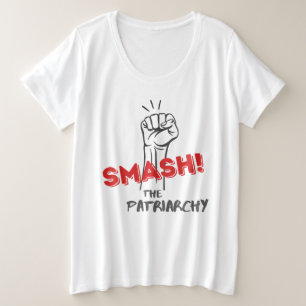 Schlagen Sie den feministischen T - Shirt "plus si