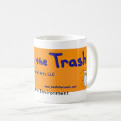 Schlagen Sie die Abfallorangen-Tasse heftig Kaffeetasse (VorderseiteRechts)
