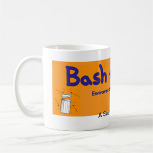 Schlagen Sie die Abfallorangen-Tasse heftig Kaffeetasse