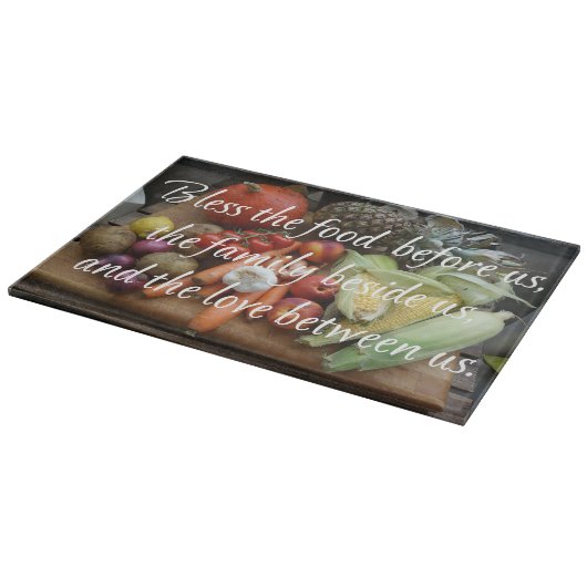 SCHLAGEN SIE DIE NAHRUNG VOR UNS. SCHNEIDEBRETT (Ecke)