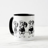 "Schlagen Sie eine Pose-" Flippy Ohr Dex Tasse (Vorderseite Links)