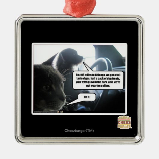 Schlagen Sie es Silbernes Ornament (Vorne)