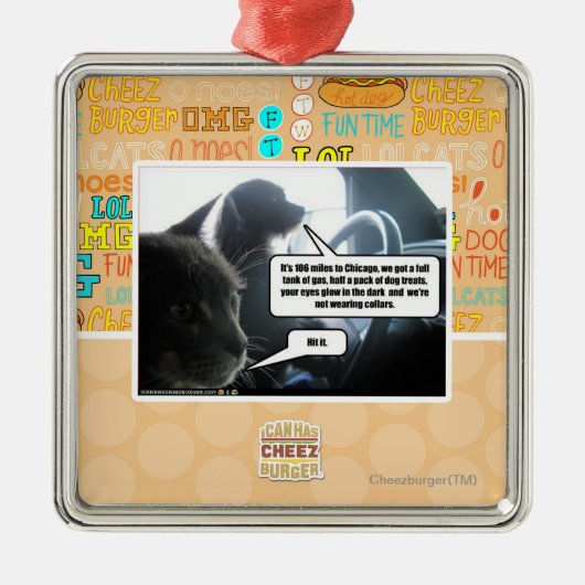 Schlagen Sie es Silbernes Ornament (Vorne)