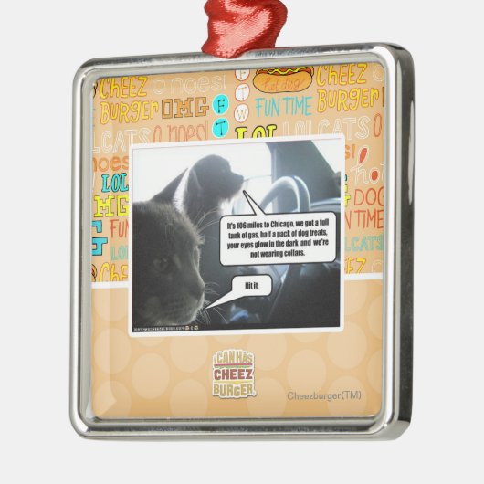 Schlagen Sie es Silbernes Ornament (Links)