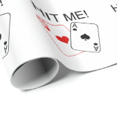 SCHLAGEN SIE MICH! Blackjack Geschenkpapier (Rolleneckpunkt)