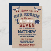 Schlagen Sie sich unseren kleinen Rookie an und dr Einladung (Vorne/Hinten)