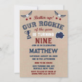 Schlagen Sie sich unseren kleinen Rookie an und dr Einladung (Vorderseite)