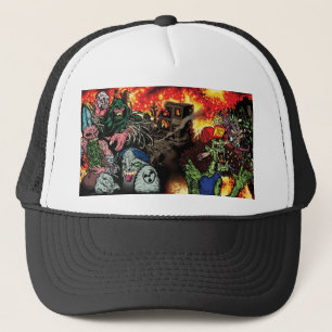 Schlagen wie ein Maniac - Fernlastfahrer-Kappe mit Truckerkappe