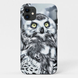 Schlagende Eule auf Winterzweig-Handyhülle Case-Mate iPhone Hülle