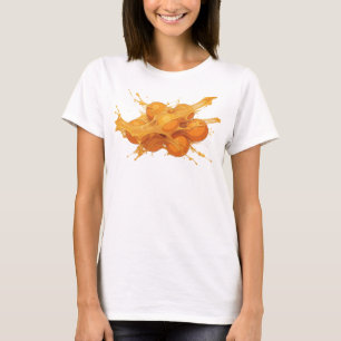 Schlagende Orange Abstrakte Orangen Kundenspezifis T-Shirt