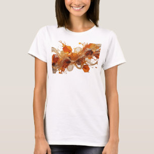 Schlagendes Orange ORANGE WÜRFEL UND FLÜSSIGKEITSS T-Shirt