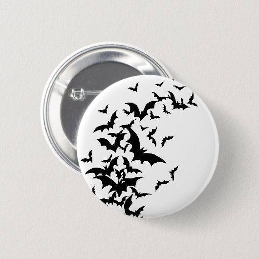 Schläger auf Weiß Button (Vorne & Hinten)