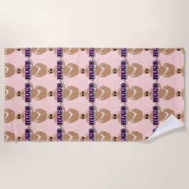 Schläger, Cartoon schön und Dame in Bikinie Strandtuch