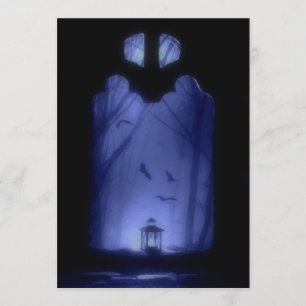 Schläger, die unheimliche blaue Nacht   Halloween Einladung