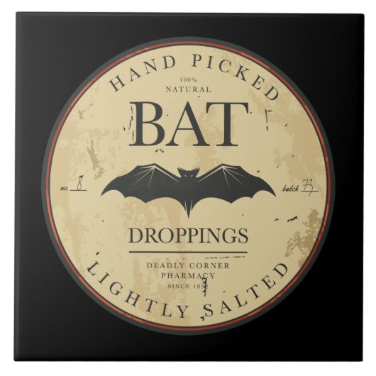 Schläger-Dungs-Vintager Halloween-Aufkleber Fliese (Vorderseite)