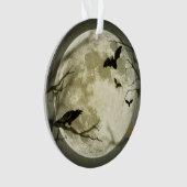 Schläger durch den Mond auf Halloween Ornament (Vorderseite)