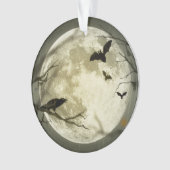 Schläger durch den Mond auf Halloween Ornament (Vorderseite)