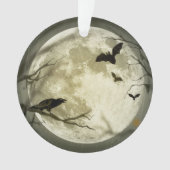 Schläger durch den Mond auf Halloween Ornament (Vorderseite)