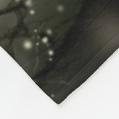 Schläger fliegen Krähe sitzt vor Vollmond Fleecedecke (Ecke)