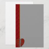 Schläger-Herz Briefpapier (Vorne/Hinten)