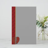 Schläger-Herz Briefpapier (Stehend Vorderseite)