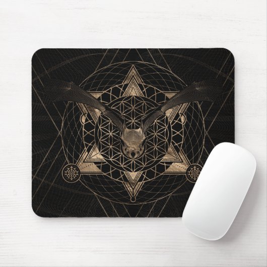 Schläger in der heiligen Geometrie - Schwarzes und Mousepad (Mit Mouse)