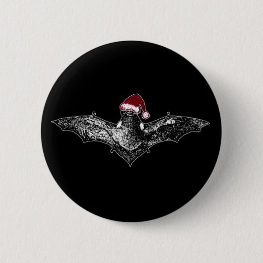 Schläger in einer Weihnachtsmannmütze Button (Vorderseite)