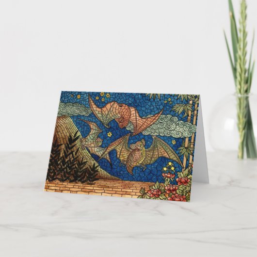 Schläger-japanischer Fenster-Entwurf Karte (Vorderseite)