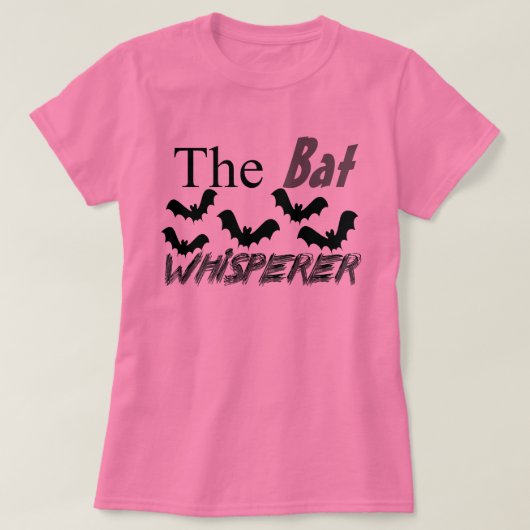 Schläger-Liebhaber das Schlägerwhisperer-Rosa T-Shirt (Design vorne)