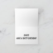 Schläger mit Geburtshaut Karte (Innenseite)