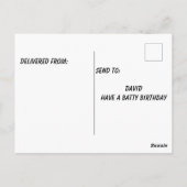 Schläger mit Geburtshaut Postkarte (Rückseite)