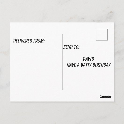 Schläger mit Geburtshaut Postkarte (Rückseite)