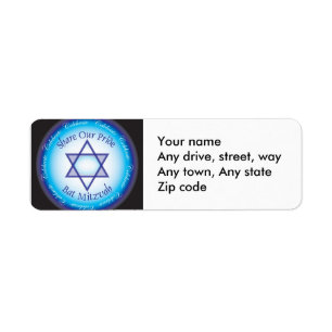 Schläger Mitzvah Adressen-Etikett