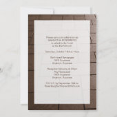 Schläger Mitzvah Bimah Einladung (Rückseite)