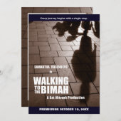 Schläger Mitzvah Bimah Einladung (Vorne/Hinten)