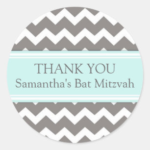 Schläger Mitzvah danken Ihnen die blauen Runder Aufkleber