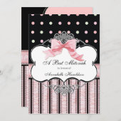 Schläger Mitzvah Einladung - (Vorne/Hinten)