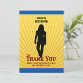 Schläger Mitzvah Filmstar danken Ihnen, gelbes Dankeskarte (Stehend Vorderseite)